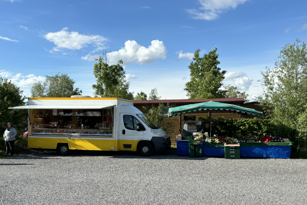Wochenmarkt auf dem Campingplatz